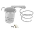 thumbnail image 3 of kurtrusly Hair Dryer Blow Stand Holder Wall Mounted Shelf Rack Organizer with Comb Cup, 3 of 9