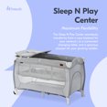 thumbnail image 3 of hauck Sleep N Play Center Portable Travel Cot w/Bassinet & Playpen, Stars Grey, 3 of 5