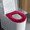 Red, variant on Soft Flock Thicker Toilet Seat Cover with Zipper, Comfortable Non Slip Warmer Seat Cover Washable Bathroom Toilet Seat Cushion, Easy-Install Reusable Toilet Lid Seat Cover Pads