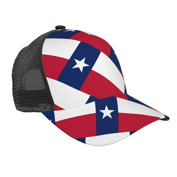Curved Trucker Hat Us Flag Texas Adjustable Mesh Back Baseball Snapback Cap For Men