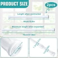 thumbnail image 2 of 2 Pack Window Security Bar, Window Safety Bars, Adjustable Sliding Glass Door Lock, Window Lock Bar for Children Home, Extends from 15.8-27.6 Inches (White) 2 Window Security Bar-White, 2 of 5