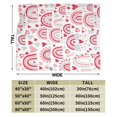 thumbnail image 3 of DouZhe Ultra-Soft Micro Fleece Lightweight Flannel Bed Blanket, Pink Cute Rainbows Hearts Print Cozy Warm Throw Blankets, 40"x30", 3 of 7