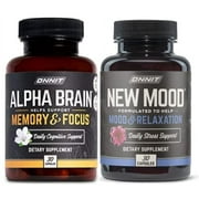 Onnit Alpha Brain - New Mood Nootropic Stack | Supports Optimal Cognitive Function and Mood, Combo Pack