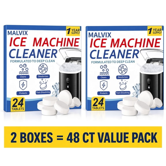 MALVIX Ice Maker Cleaning and Descaling Sheets, 48 Pack