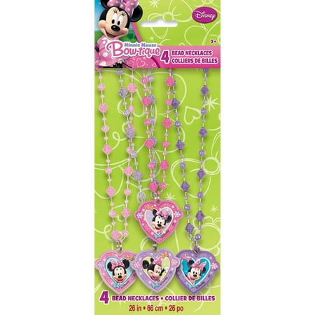 Minnie Mouse 'Bow-Tique' Bead Necklace / Favors (8ct)