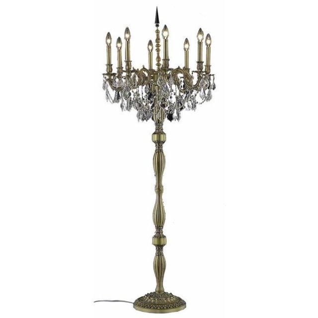 Elegant Lighting Rosalia 62" 8 Light Spectra Crystal Floor Lamp