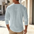 thumbnail image 3 of Men's Long Sleeve Shirts V Neck Solid Color Fashion Summer Shirts Loose Soft Comfort Casual Tee Shirts Basic Pullover Tops 2026, 3 of 6
