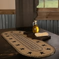 thumbnail image 2 of VHC Brands Kettle Grove Primitive Stars Border Table Runner Stenciled Jute Oval Kitchen Table 13x36, 2 of 2