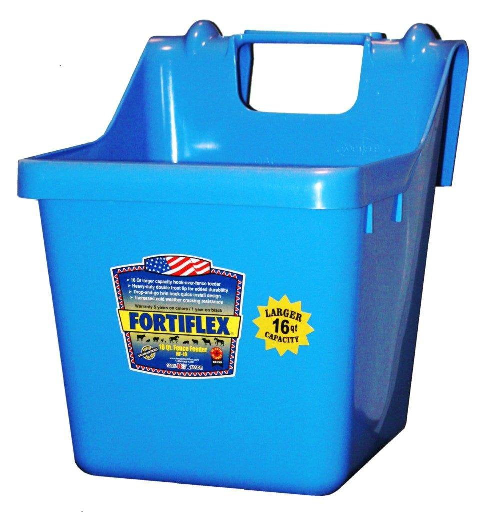 Fortiflex Flat Back Feed Bucket for Dogs/Cats & Small Animals 20-Quart Hot Pink 