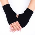 thumbnail image 2 of 1 Pair Unisex Gloves Solid Color Plain Weave Autumn Winter Pure Color Warm Gloves for School, 2 of 10
