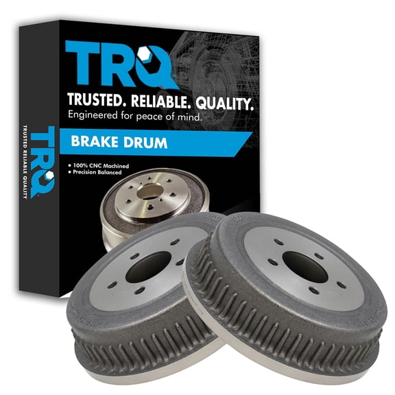 TRQ Brake Drum Rear Pair Set for Chrysler Dodge Plymouth Min Van BRA75103