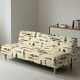 thumbnail image 2 of Xixirimido Futon Cover Armless Sofa Covers Sofa Bed Covers Stretch Futon Couch Cover Sofa Slipcover Washable Furniture Protector, Ethnic Tribe Feather, 2 of 8