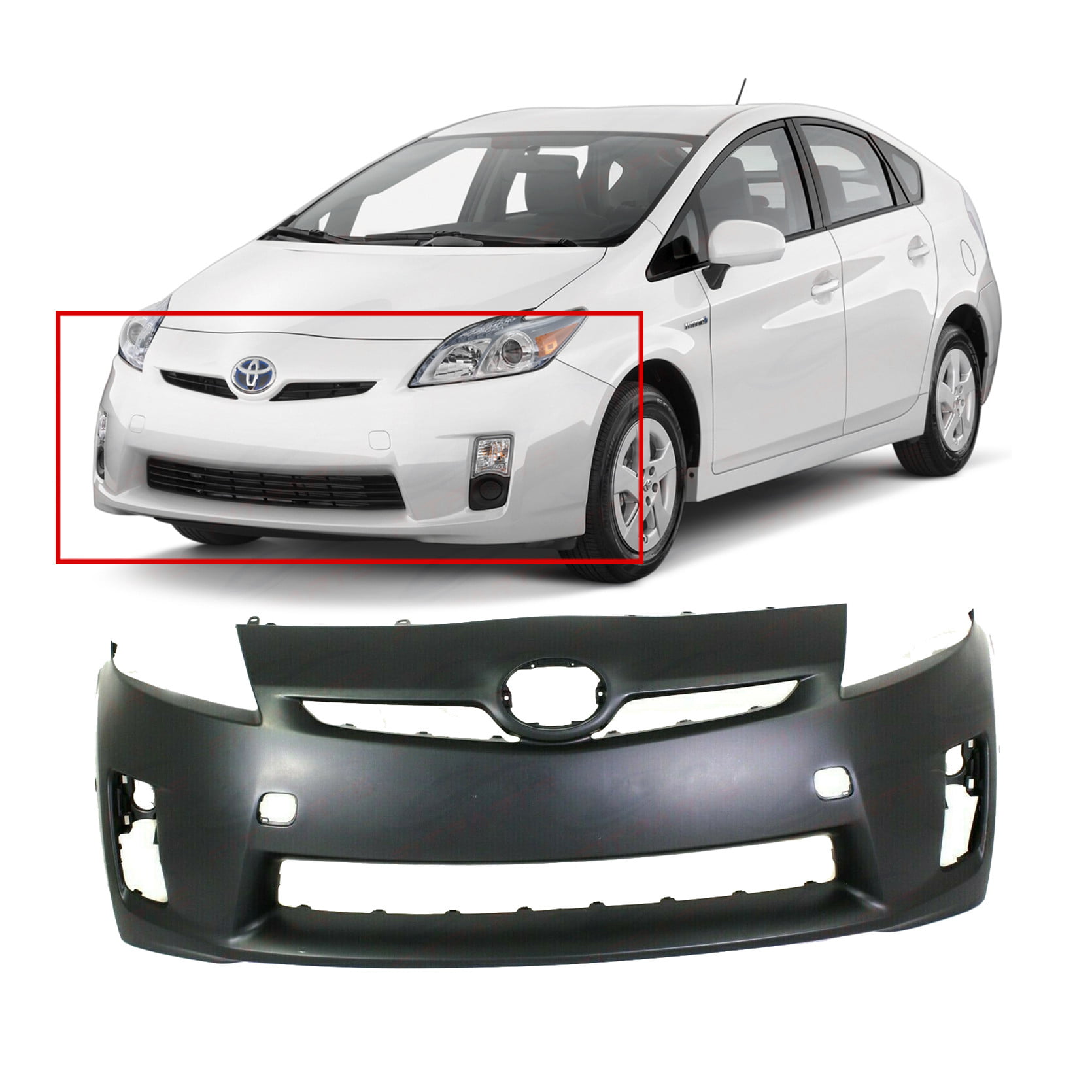 FOR 12-15 TOYOTA PRIUS BUMPER FOG LIGHT CHROME+HARNESS+SWITCH KIT W/GRILLE GRILL