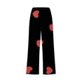 thumbnail image 5 of Pantalones de Mujer Casual Cintura Elástica con Impresión de Pascua, Sueltos Pantalones de Pierna Ancha Recta para Toda la Temporada, 5 of 5