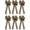 Beige, variant on Black Duck Brand Set of 6 Red Burlap Bows - Rustic Themed - Measures 9" W x 22" L - Burlap Ribbon Bows - Holiday Decorations