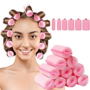 6pcs Sponge Hair Rollers, Foam Hair Roller Sleeping Hair Curlers Flexible Hair Styling Curlers Sponge Curlers for Hairdressing Styling (4.0cm-Pink)
