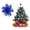 Blue, variant on 12 Pcs 5.7 Inch Pink Glitter Poinsettia Christmas Flowers with Clips for Tree Wreath Garland Centerpiece Holiday Party Decor