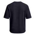 thumbnail image 4 of Havenx Men's Henley Shirt Waffle Short Sleeve T-Shirt Button Down Solid Color Tee with Chest Pocket Regular Fit Loose Breathable Summer Fashion Top,Navy M, 4 of 5