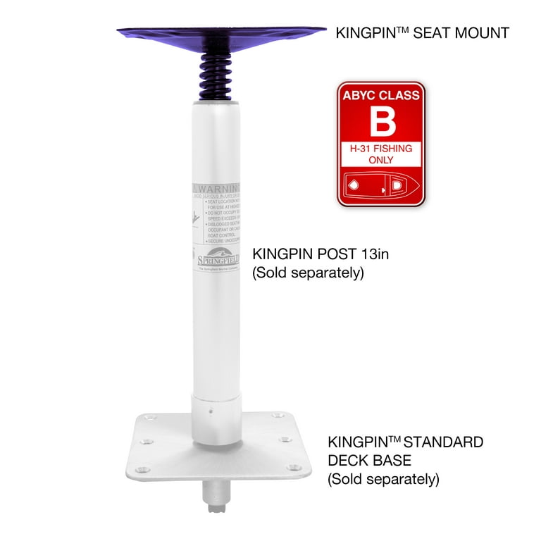 Springfield Marine Kingpin Swivel Boat Seat Mount with Spring for