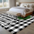 thumbnail image 4 of Black White Checkered Area Rugs 5'x7', Washable Small Throw Rugs for Laundry Room Playroom, Farmhouse Buffalo Plaid Botanical Indoor Outdoor Rug Non-Slip Low Pile Carpet Runner Reversible Floor Mats, 4 of 8