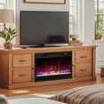 thumbnail image 2 of Costway 23-inch Infrared Quartz Electric Fireplace Insert with Remote Control Black, 2 of 11