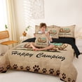 thumbnail image 4 of Erosebridal Leopard Print Camper 7-Piece Twin Bedding Sets,Kids Happy Camping Bedding Comforter Set For Girl Boys,Reversible black, 4 of 7