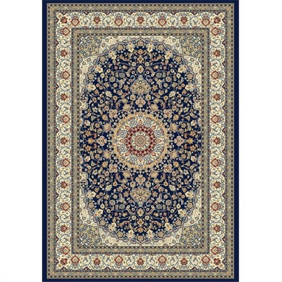 Dynamic Rugs AN28571193434 Ancient Garden 2 ft. 2 in. x 7 ft. 7 in. 57119-3434 Rug - Blue/Ivory