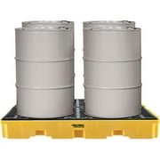 Global Industries 988953 4 Drum Spill Containment Platform, Yellow