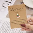 thumbnail image 2 of PVCS Creative Dripping Oil Santa Snowman Necklace Wishing Painting Oiled Paper Card Necklace, 2 of 3