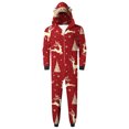 thumbnail image 3 of Odeerbi Christmas Onesie Pajamas for Family Holiday Sleep Jumpsuit Long Sleeve Family Christmas Pajamas Matching Sets Dad Printed Loungewear Jumpsuit Sleepwear Xmas PJs Set Red, 3 of 9