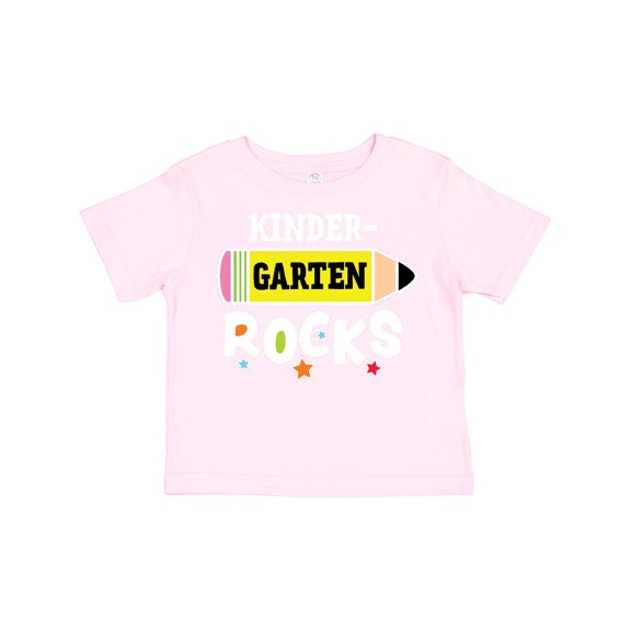 Inktastic Kindergarten Rocks with Pencil and Stars Boys or Girls Toddler T-Shirt