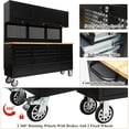 thumbnail image 3 of 72 Inch Rolling Tool Chest with LED, Tool Box Mobile Garage Workbench with 15 Fully Extending Drawers 3 Upper Cabinet, Heavy-Duty Steel Tool Storage Cabinet with Power Strip for Garage Warehouse, 3 of 9