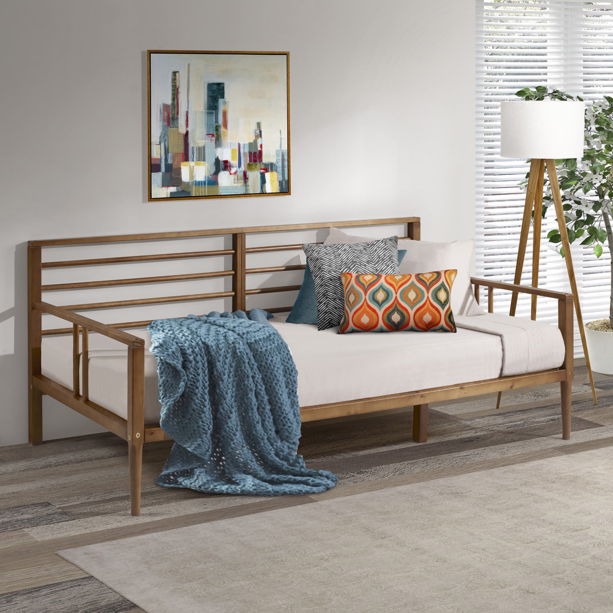 Miller Solid Wood Caramel Spindle Daybed by Bellamy Studios Walmart