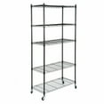 thumbnail image 3 of SONGMY 2PCS 5-Tier Shelves Wire Rack Unit Rolling with 4 Casters, Kitchen Garage Storage Rack, Heavy Duty Metal Shelving, 3 of 10
