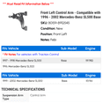 thumbnail image 2 of Front Left Control Arm - Compatible with 1996 - 2002 Mercedes-Benz SL500 Base 1997 1998 1999 2000 2001, 2 of 2