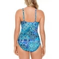 thumbnail image 3 of Swim Solutions SANTORINI Printed Strappy-Front One-Piece Swimsuit, US 18, 3 of 3