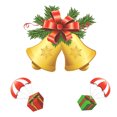 thumbnail image 2 of ZheElen Christmas Static Sticker Fridge Window PVC Decal Home Office Shop Self-adhesive Decoration, Bell, 2 of 6