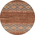 thumbnail image 1 of Ahgly Company Indoor Round Abstract Light Copper Gold Abstract Area Rugs, 4' Round, 1 of 6