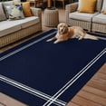 thumbnail image 2 of Fsddascl Pure Dark Blue Outdoor Rug for Patio/Deck/Porch, Non-Slip Large Area Rug 5 x 8 Ft, Simple Solid Color Indoor Outdoor Rugs Washable Area Rugs, Reversible Camping Rug Carpet Runner, 2 of 5