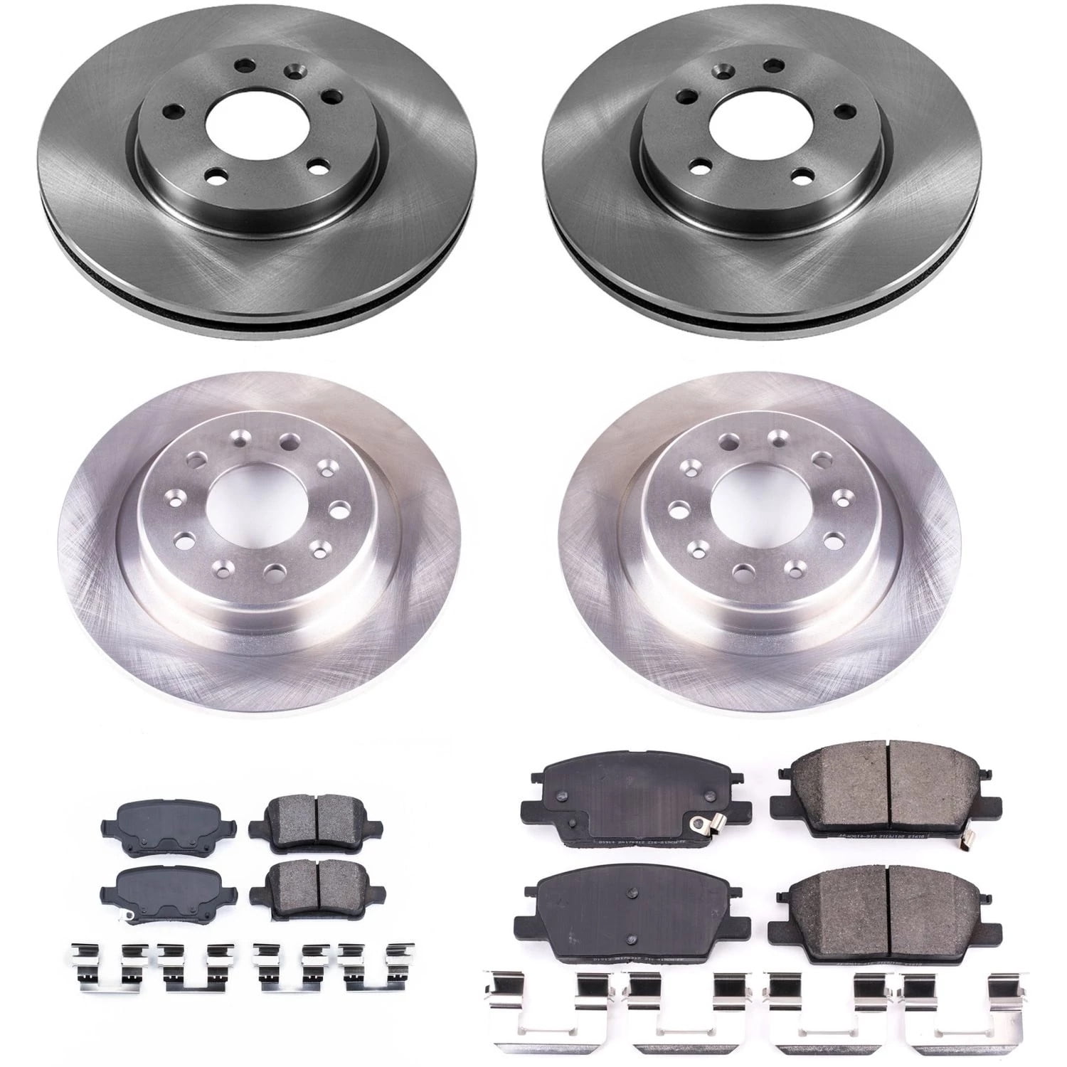 PowerStop Front and Rear Stock Replacement Brake Pad and Rotor Kit Fits: BUICK CHEVROLET GMC Select Models KOE7566