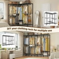 thumbnail image 5 of Enhomee 76"W Heavy Duty Clothes Rack,Metal Garment Rack for Hanging Clothes,Load Capacity 990lbs,Freestanding Portable Closet Rack,Black, 5 of 9