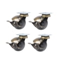thumbnail image 1 of 4 Pcs Roulettes à Billes de 2 Pouces pour Meubles de Bureau à Domicile Roulettes Pivotantes à Capuche Bronze Antique, 1 of 5