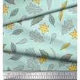 thumbnail image 2 of Soimoi Green Viscose Chiffon Fabric Leaf Floral Printed Fabric 1 Yard 42 Inch Wide, 2 of 3