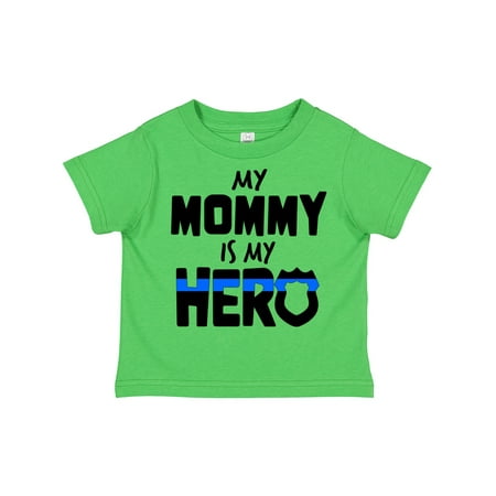 

Inktastic My Mommy is My Hero Police Officer Family Gift Toddler Boy or Toddler Girl T-Shirt