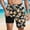 007Brown, variant on Mens Hawaiian Beach Shorts Trendy Elastic Waist Athletic Short with Lined Bottoms Loose Comfy Crop Sweatpant