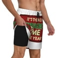 thumbnail image 3 of Fotbe It's The Most Wonderful Time Of The Year Men’s Swim Trunks Quick Dry Swim Shorts Board Shorts with Mesh Lining-Small, 3 of 9
