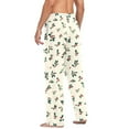 thumbnail image 4 of Men's Pajama Bottoms Holly Leaves and Berries Men's Cotton Pajama Pants Men's Loose Printed Pajama Pants Casual Pants with Pockets, 4 of 6