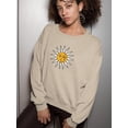 thumbnail image 2 of Vintage Sun Moon Daisy Sweatshirt Women -Image by Shutterstock, Female Medium, 2 of 4