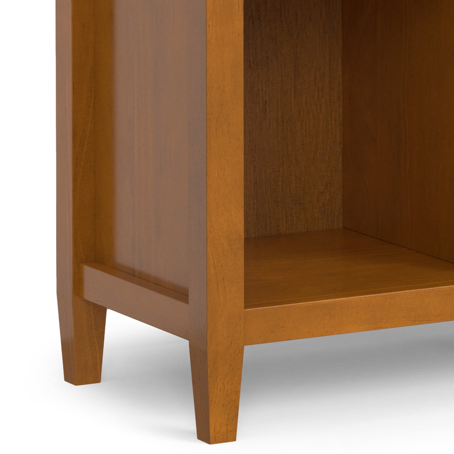 Simpli Home Warm Shaker SOLID WOOD 48 inch x 44 inch Transitional 9 Cube Storage in Light Golden Brown