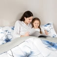 thumbnail image 5 of jejeloiu Country Floral Bedding Comforter Set,Natural Plant Twin Comforter Sets,White Blue Bedding Set For Adults,Luxury Bedroom Decor Reversible,2-Piece, 5 of 8